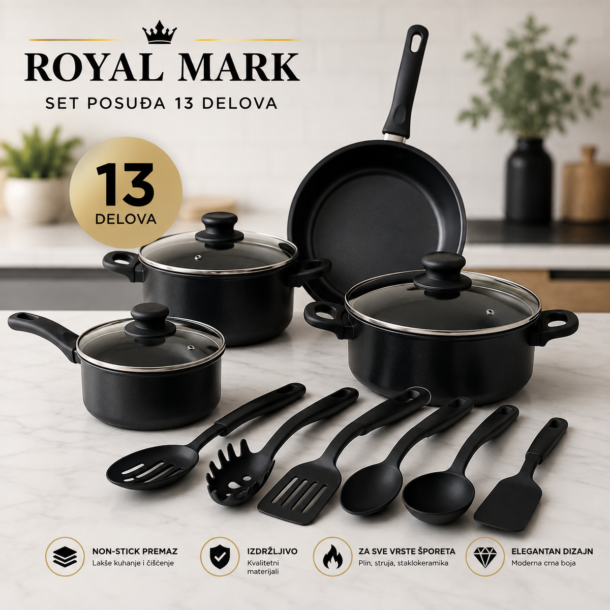 ROYAL MARK – Set posuđa 13 delova