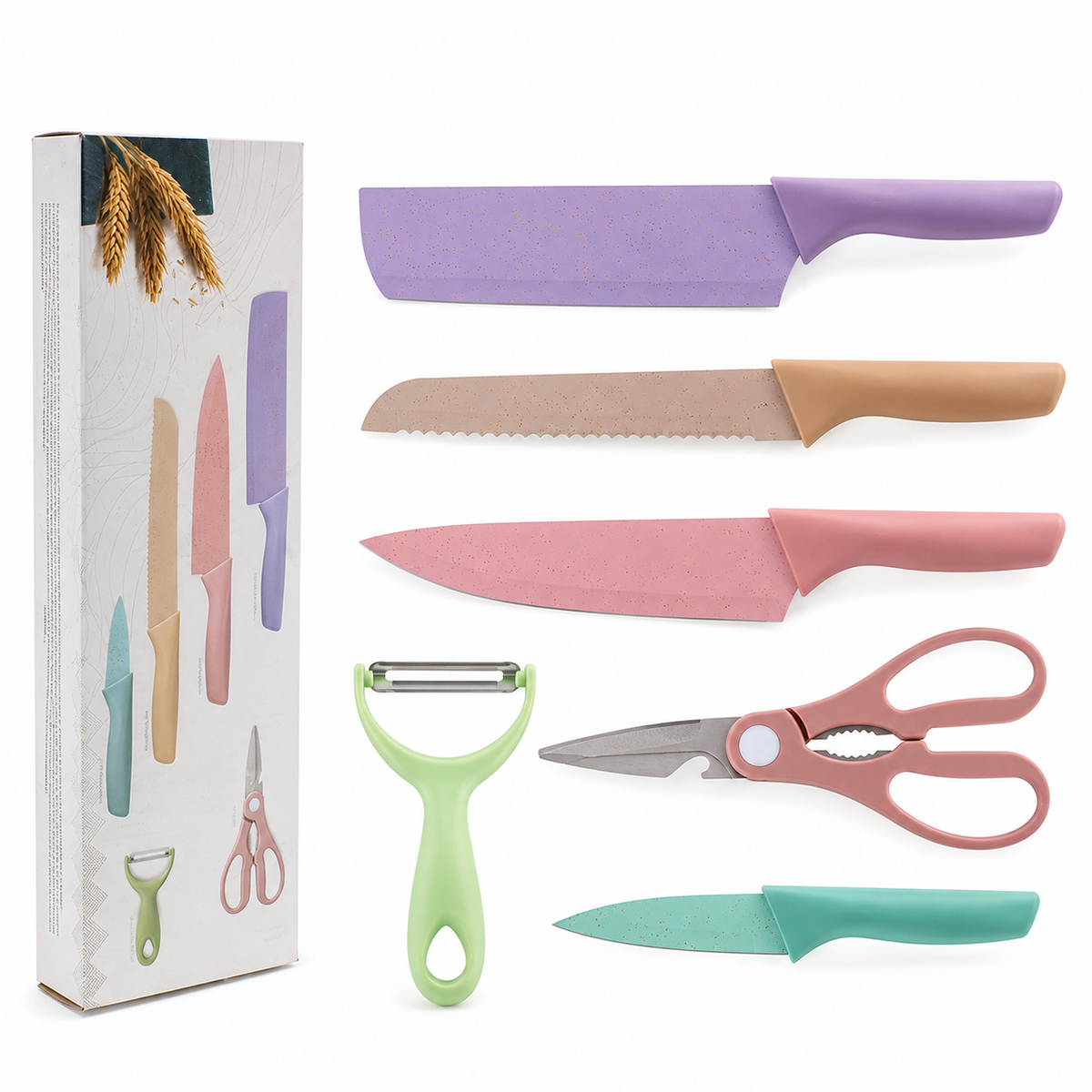 Pastelni kuhinjski set – 6 delova