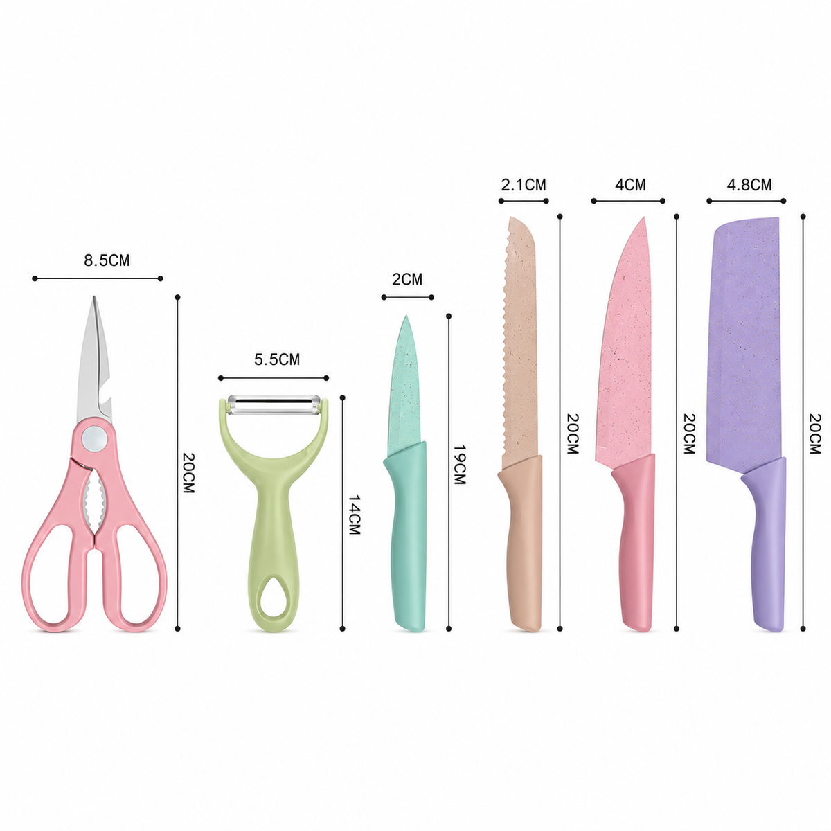Pastelni kuhinjski set – 6 delova